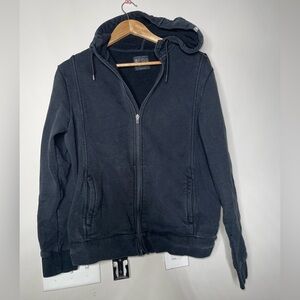 Figs Charcoal Gray Zip-Up Hoodie